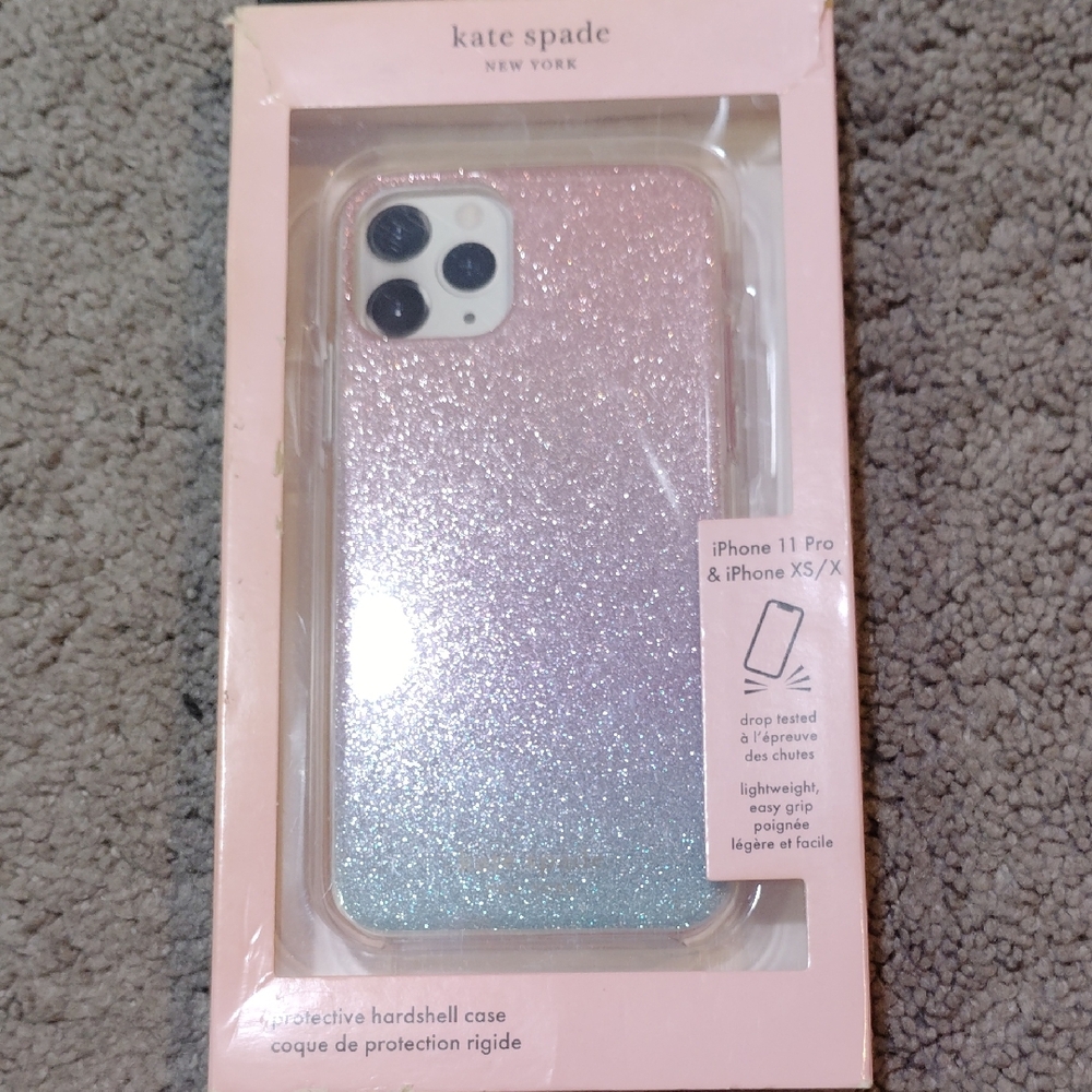 kate spade Glitter Ombre Hardshell Phone Case in Pink and Blue